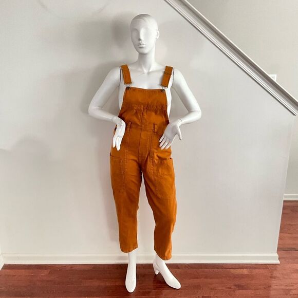 New We The Free Way Back Overall Brown Relaxed Fit S - Picture 3 of 11